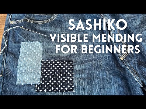 Sashiko Patching, Sashiko Mending, Custom Denim Patches