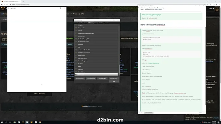 DB D2r Bot Pickit Guide