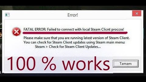 CS GO Fix : Fatal Error Failed to Connect with Local Steam Client Process 100% works 2020