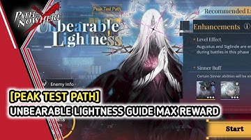 Path To Nowhere | Peak Test Path Unbearable Lightness Guide Max Reward
