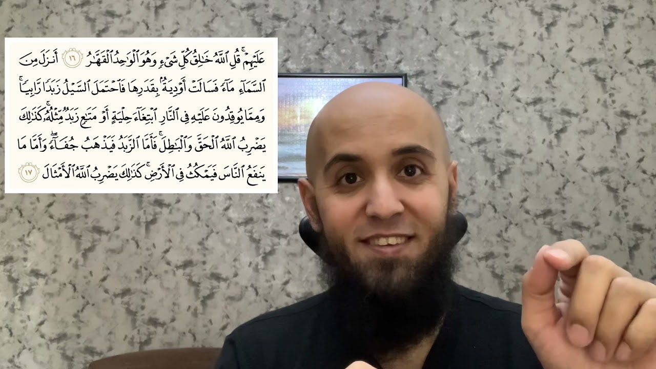 معاني كلمات و بعض الملاحظات في آية: (أنزل من السماء ماءا فسالت أودية بقدرها فاحتمل السيل زيدا رابيا)