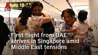 Emotional scenes as first flight from UAE arrives in Singapore amid Middle East tensions