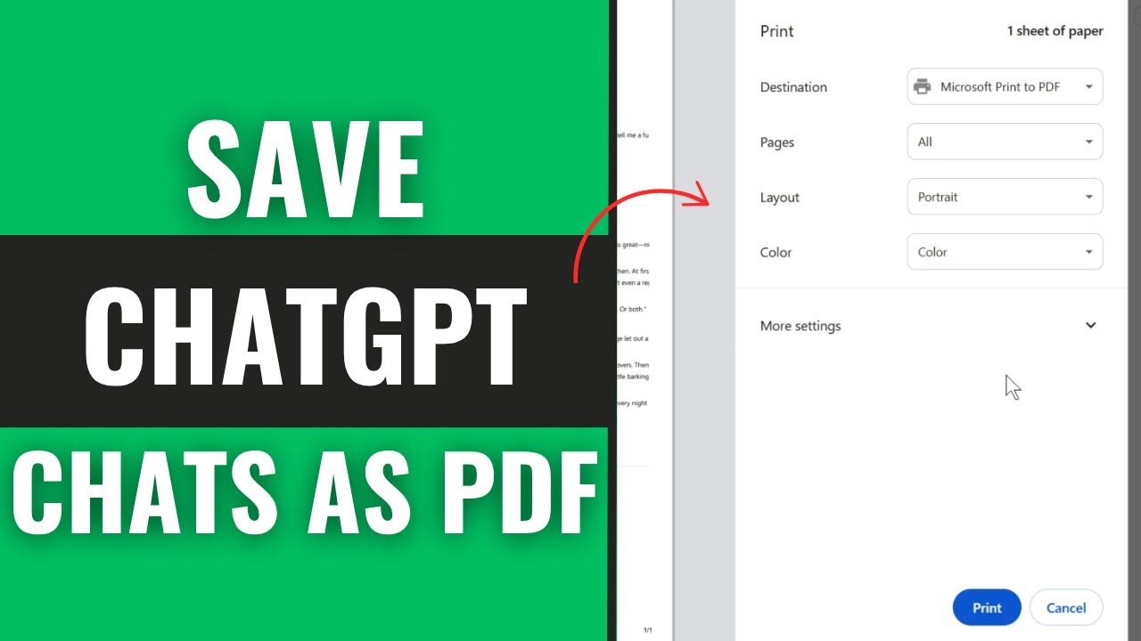 How To Save ChatGPT Conversation as PDF (Step By Step) - YouTube