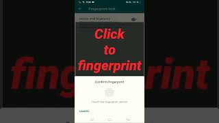 WhatsApp enable finger lock