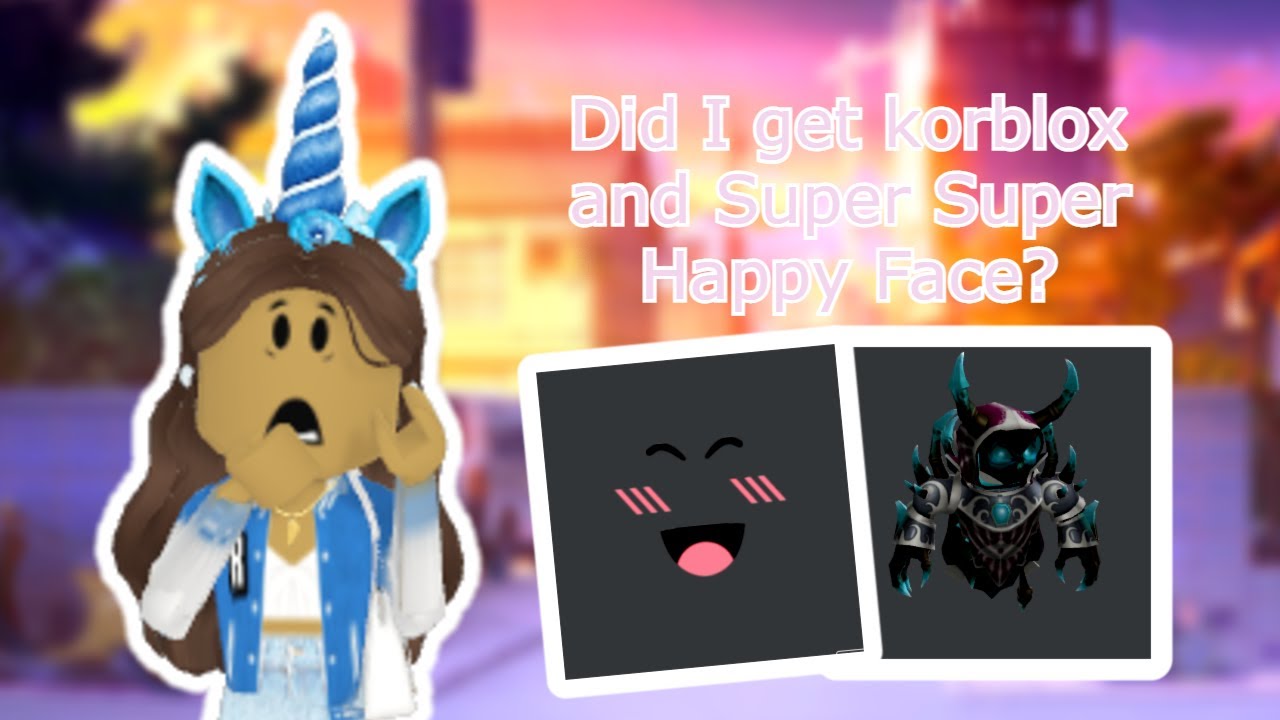 Try on Korblox and Super Happy Face! - Roblox