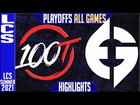 100 vs EG Highlights ALL GAMES | LCS Summer Playoffs Round 2 | 100 Thieves vs Evil Geniuses