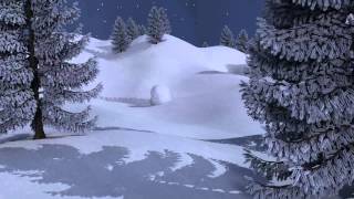 Winter scene, snowball animation in Blender