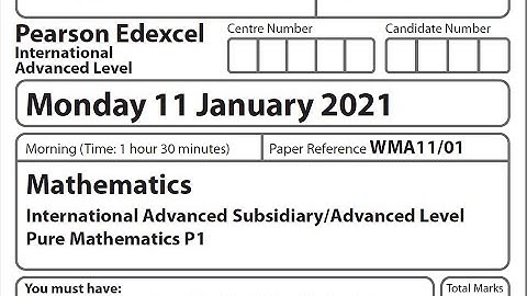 WMA11/01 Pure Mathematics *Jan 2021* Q3 (Trignometry Graph)