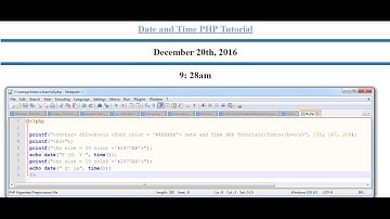 PHP Tutorial of Date and Time
