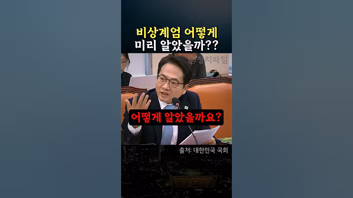 비상계엄을 미리 알수있었던 이유 #정치 #박선원 #박안수