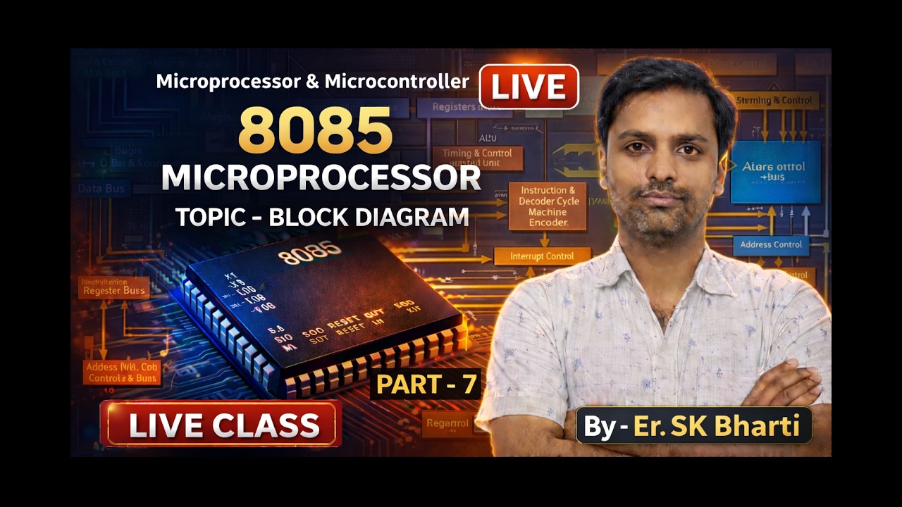 8085 block Diagram | Microprocessor & Microcontroller | Live Class Part-7| Diploma | SBTE Bihar