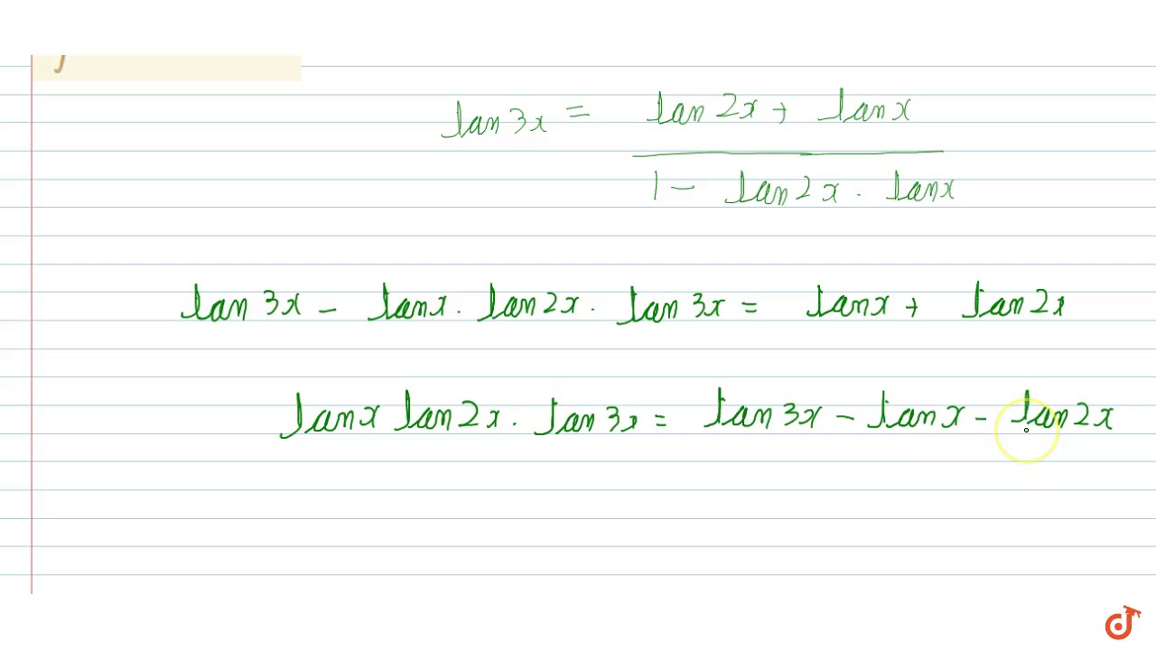  int tan x tan 2x tan 3x dx youtube