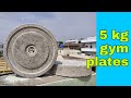 How to make 5 kg Gym plates with cement #Homemade #FJ_Xplore #gym_equipment