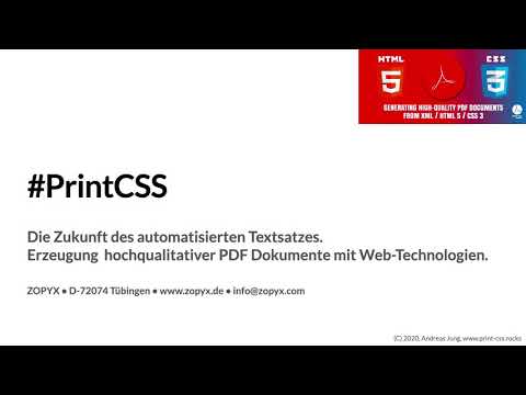 PrintCSS - Generierung