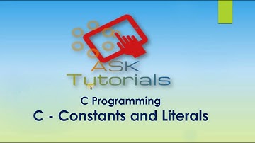 C Constants and literals | C programming tutorials for beginner part 6
