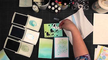 Trick box - Techniques about Stampin - Watercolour backgrounds