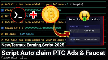 Nuyul Crypto Earning Script Via Termux - Auto Claim Faucet & PTC Ads 💯Working - Instant Withdraw