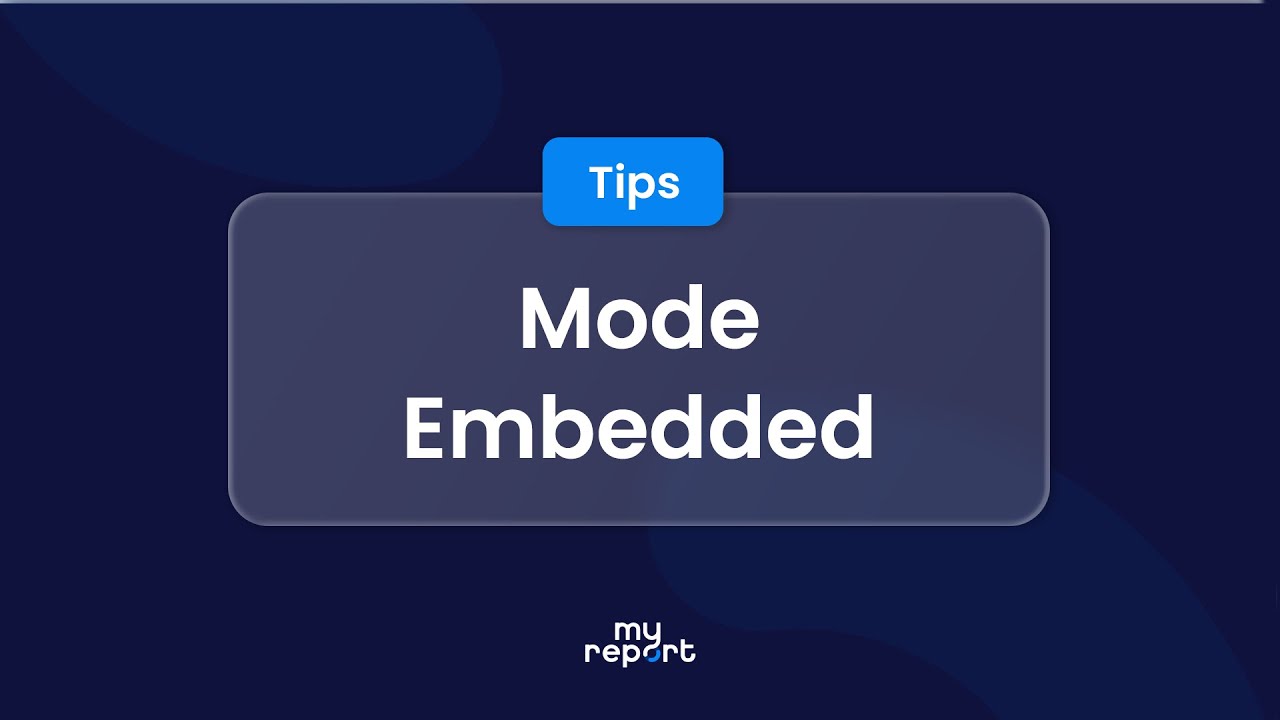 Mode Embedded Player Le Mode Embedded de MyReport BE - YouTube