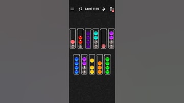 Ball Sort Color Water Puzzle Solution Level 1110