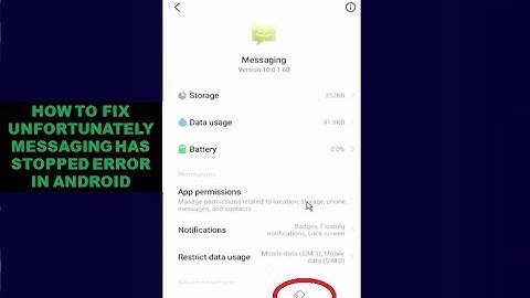 How to fix Unfortunately Messaging has Stopped Error in Android