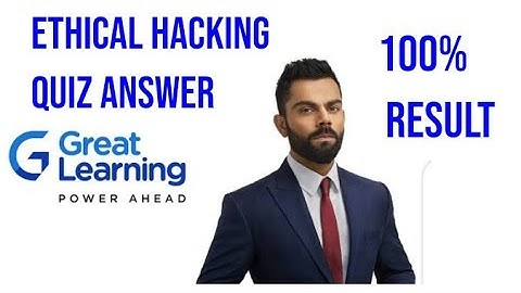 Ethical hacking Quiz answer Great learning