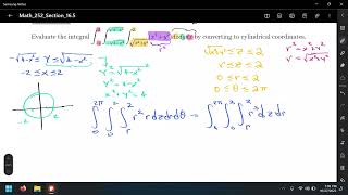 Section 16.5 Triple Integrals in Cylindrical and Spherical Coordinates Part 2