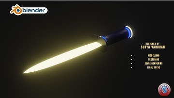 SCI-FI WEAPON OR KNIFE 3D MODELLING || EEVEE RENDERING || BLENDER 2.9