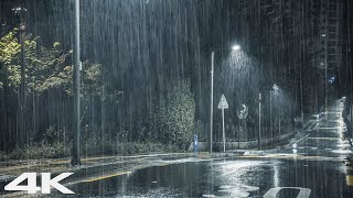 Sleep Immediately with Heavy Rain at Rainy Night - Beat Stress