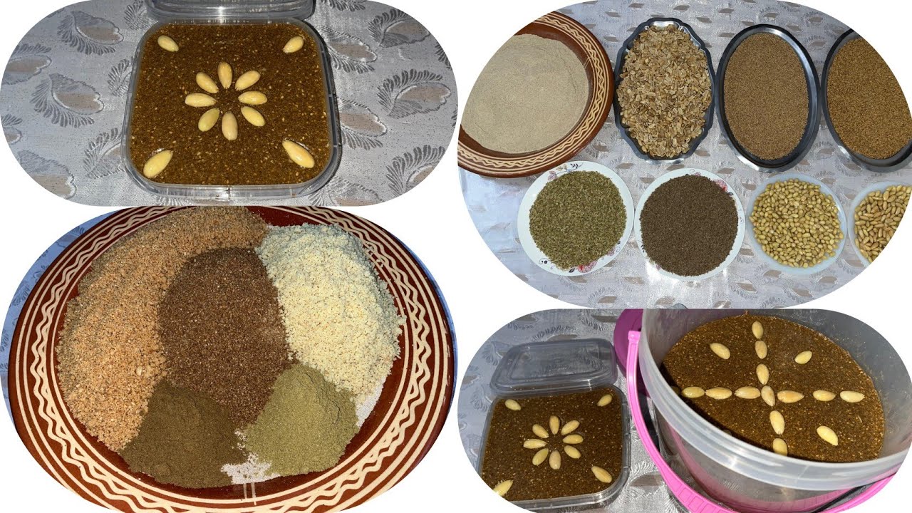 سفوف او سلو صحي بدون دقيق الفرص  لذيذ باسهل طريقة تحضير لي اكل منه  حماق عليه #رمضان كريم