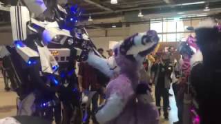 Nice moment with a beautifull transformers cosplay at Fantasy Basel