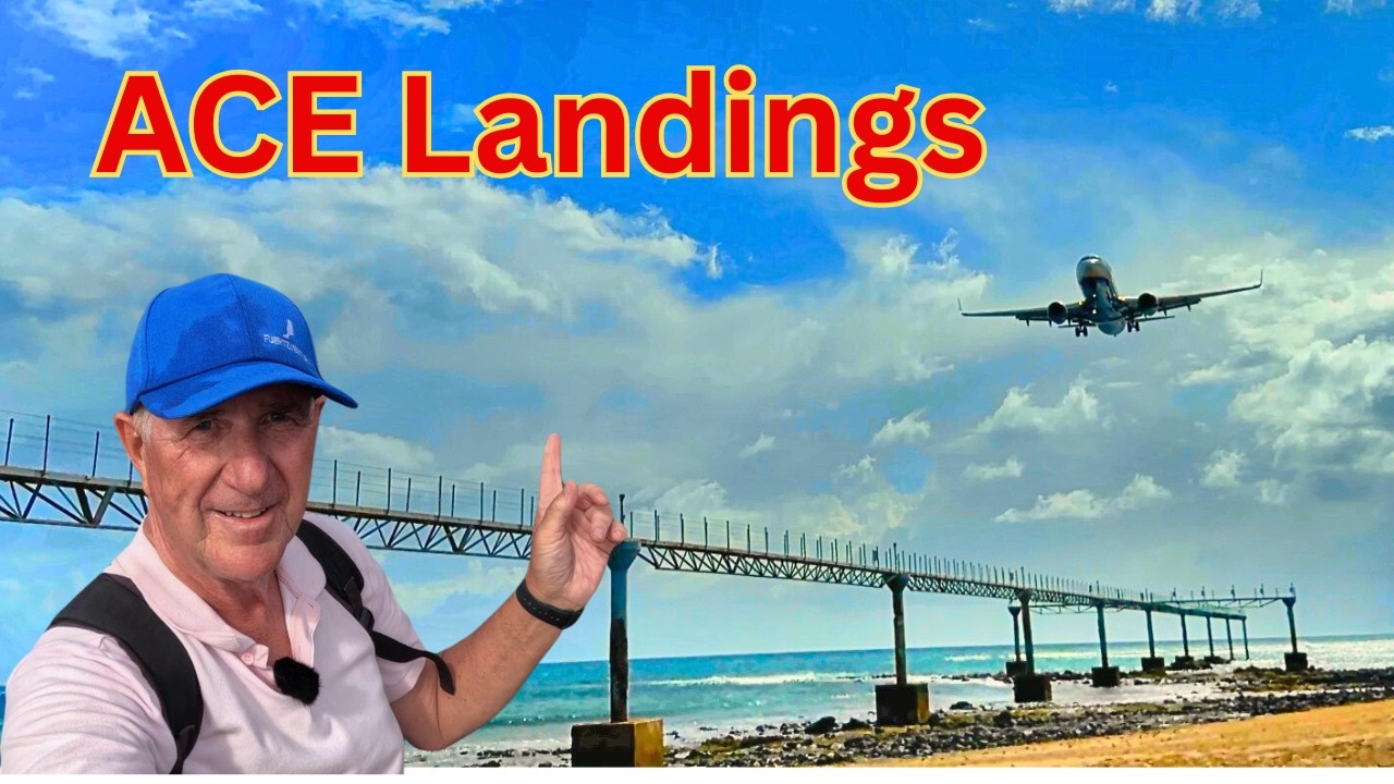 Lanzarote Arrecife airport take offs and landings