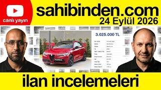 2CR Canlı - 24 Eylül 2026 - İkinci El İlan İncelemeleri #sahibinden