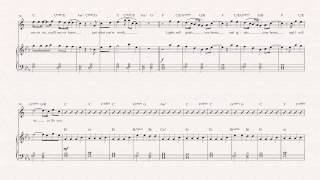 baritone sax - fix you - coldplay sheet music, chords, - vocals