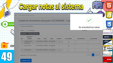 49 Cargando notas con AJAX JQUERY en el curso Sistema de gestión escolar(PHP y MySql)FullStack