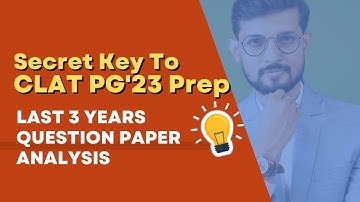 Last 3 Years CLAT PG Papers Analysis