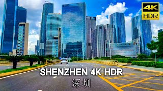 Driving in Shenzhen, China, one of the fastest growing regions in the world, Shenzhen Qianhai｜4K HDR