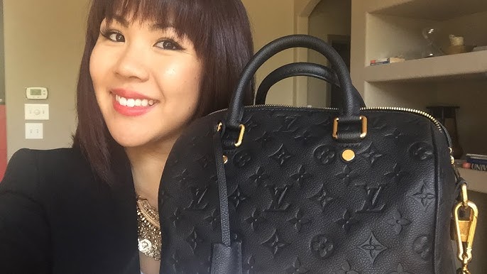 I bought the new Neverfull MM in Empreinte Leather in the color cream. Love  it so much and wanted to share 🧡. I also adore the included pochette so  much 😊 : r/Louisvuitton