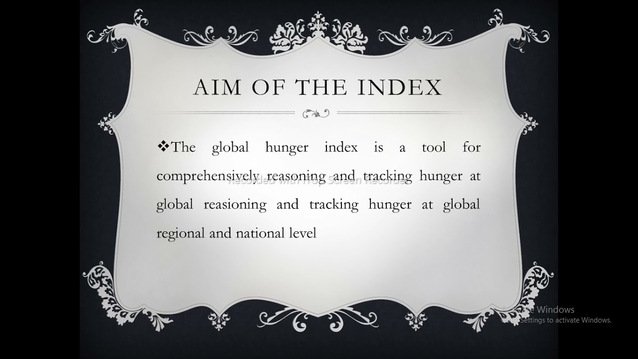 Global hunger index 2020