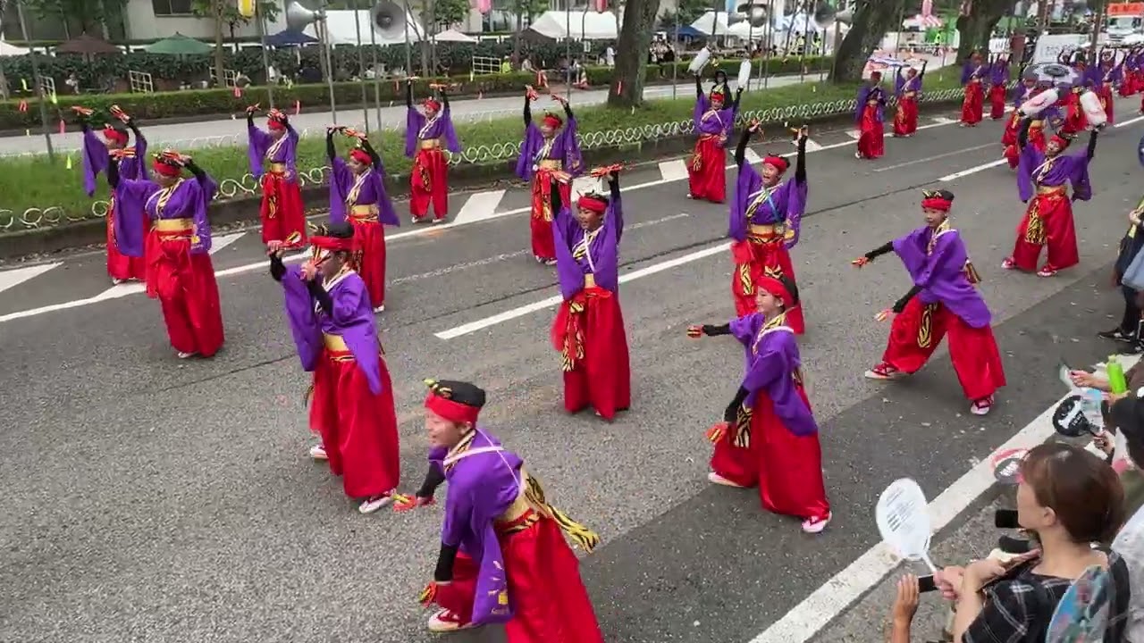 2025/08/12[4K･狭角･ﾌﾞﾚ多]上町よさこい鳴子連･よさこい全国大会2025･追手筋南側