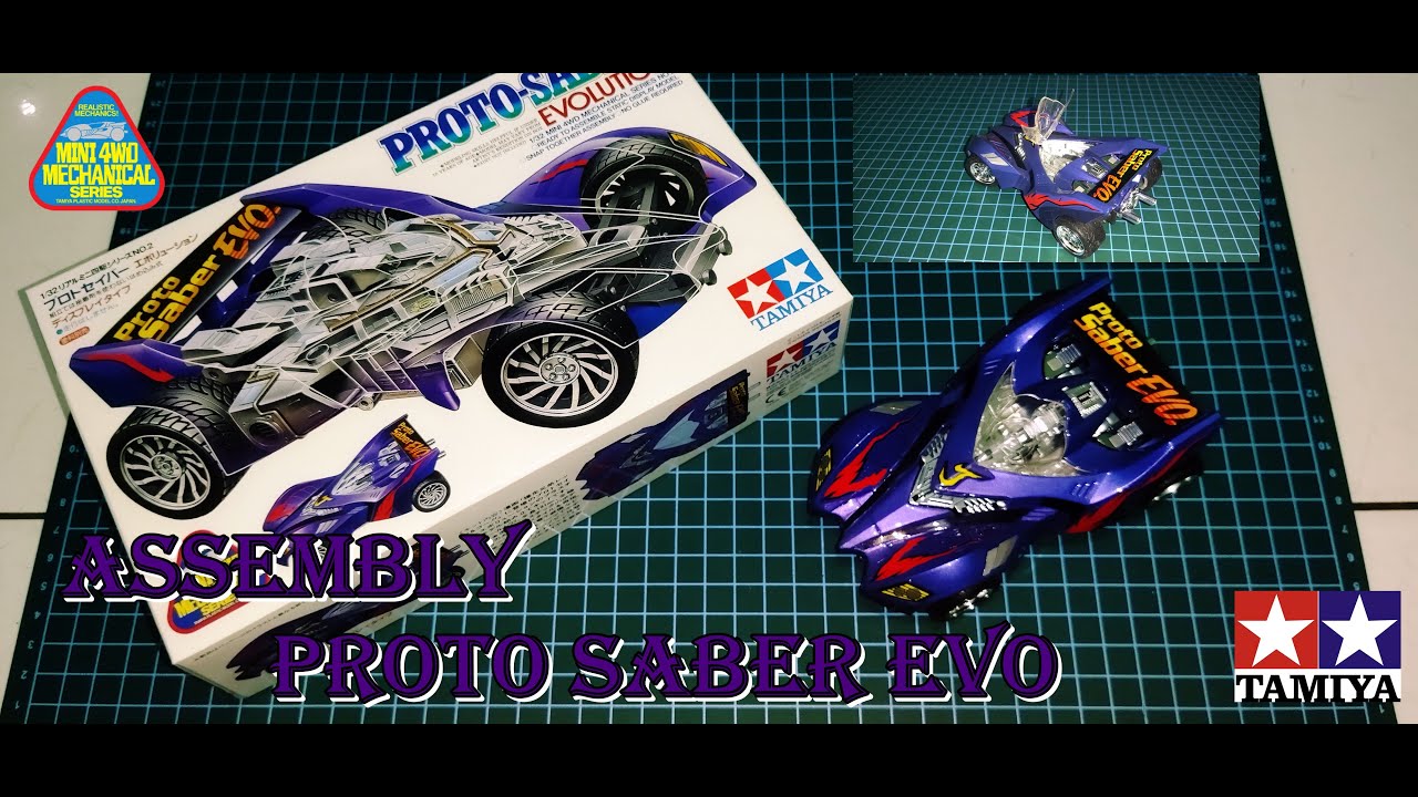 ASSEMBLY Mini 4WD Tamiya Proto Saber Evolution Mechanical - YouTube
