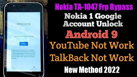 Nokia TA-1047 Frp Bypass.   Nokia 1 Google Account Unlock Android 9 New Method Without Computer