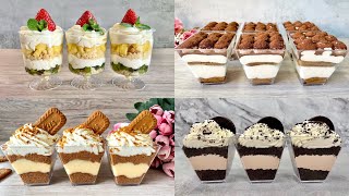 4 Easy NO BAKE Dessert Cup Recipes. No Eggs, No Gelatine, No Alcohol