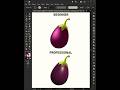 How to Create Realistic 3D Eggplant/Brinjal in Adobe Illustrator #illustrator #3d #design #art