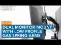 Dual Monitor Mount With Low Profile Gas Spring Arms  |  MI-4884 ( Features)