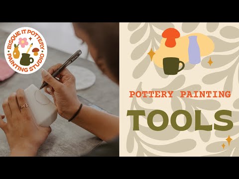 Pottery Painting: tools in the studio!