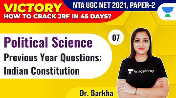 NTA UGC NET 2021 | VICTORY Course | Political Science by Dr. Barkha | PYQs: Indian Constitution