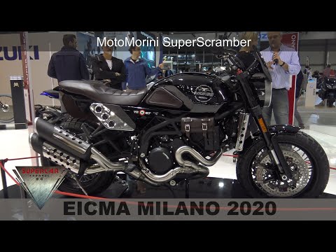2020 Moto Morini 1200 SuperScrambler muscle bike Walkaround At EICMA 2019 Milano Fiera Rho