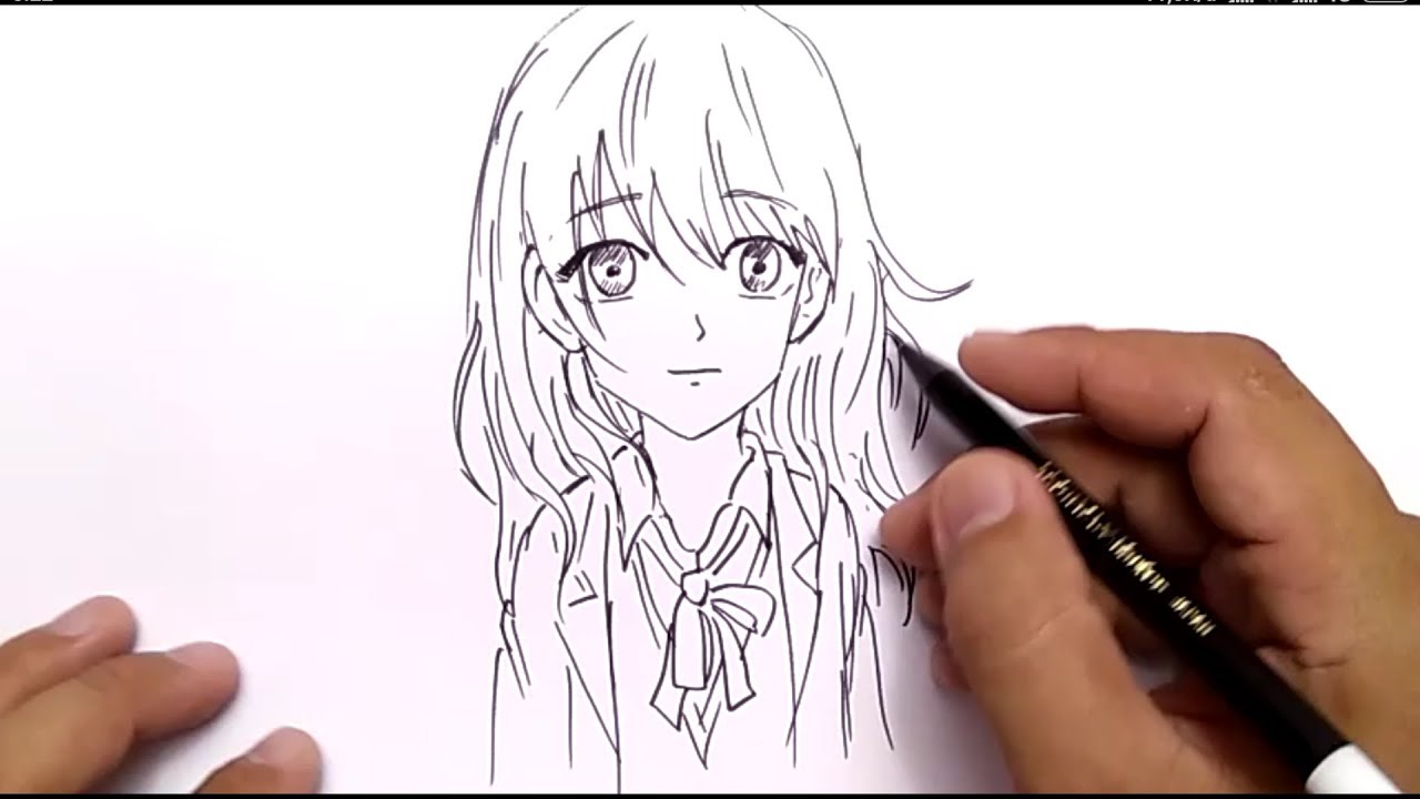 Sketsa Gambar  Anime  Simple Kumpulan Gambar  Bagus