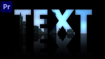 How to create a Video in Text Reflection Effect in Adobe Premiere Pro