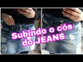 Como subir o cós do jeans usado o próprio cós da peça